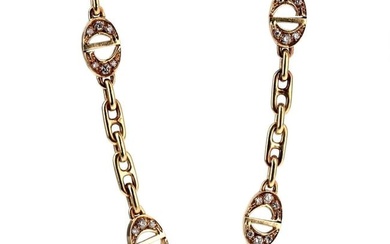 Christian Dior Sautoir Diamond Gold Necklace
