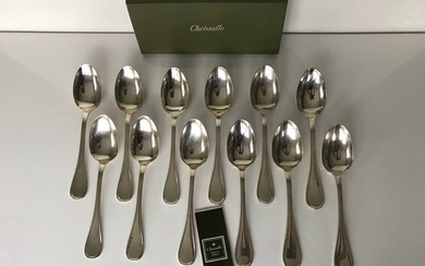 Christofle modèle Albi - Soup spoons (12) - Silver plated