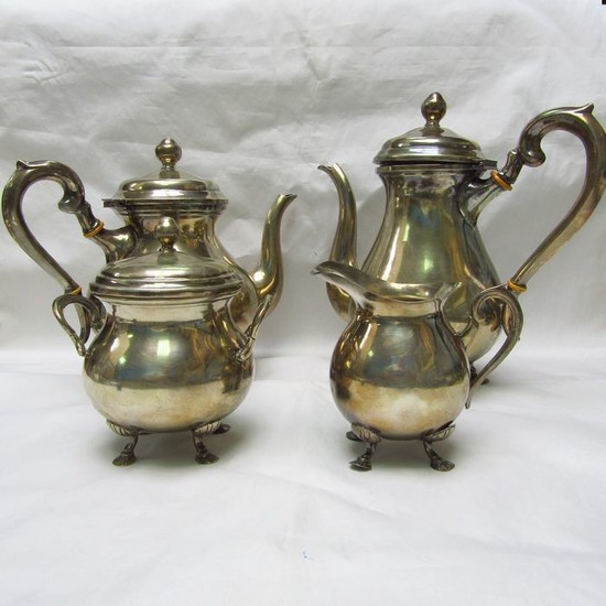 Coffee and tea service - .900 silver - Peru - First half 20th century