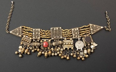 Collier Oud Yemenitische en argent avec pièces et avec corail et cornaline ||old Yemen necklace...