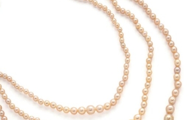 Collier formé de trois rangs de perles blanches,... - Lot 25 - Drouot Estimations