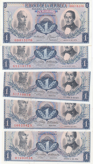 Colombia 1 Peso 1961-70 (5)