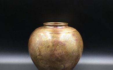 Copper vase for Ikebana from the 1960s, signed by Hasegawa Yoshihisa (1) - Copper - Japan - Shōwa period (1926-1989)