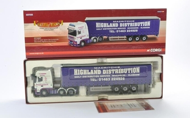 Corgi Model Truck Issue comprising No. CC13241 DAF XF Super Space Cab Curtainside in the livery of