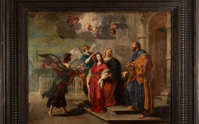 Coronation of the Virgin, circle of Peter Paul Rubens, Flemish school of the 17th C