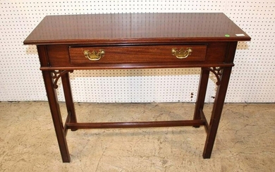 Councill Craftsman burl mahogany 1 drawer console table
