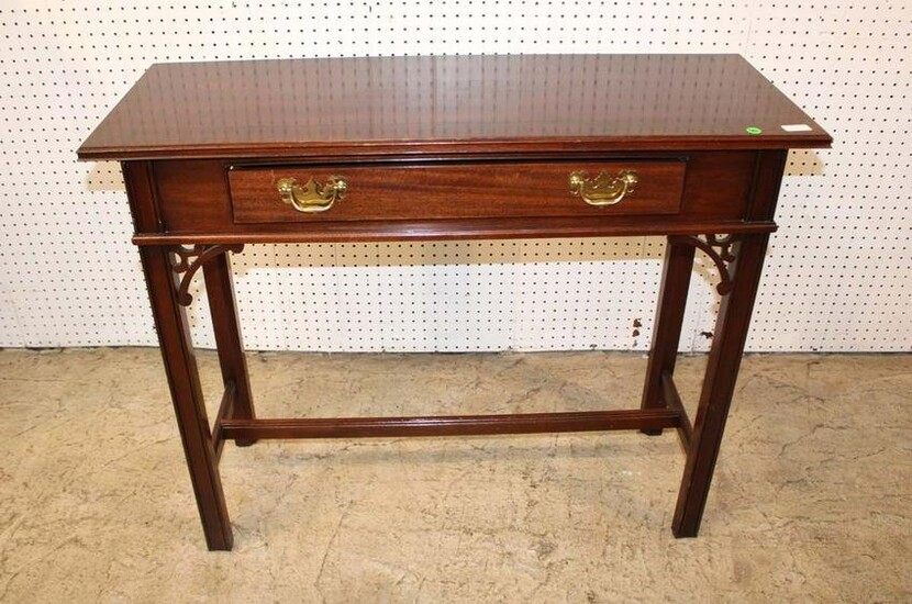 Councill Craftsman burl mahogany 1 drawer console table