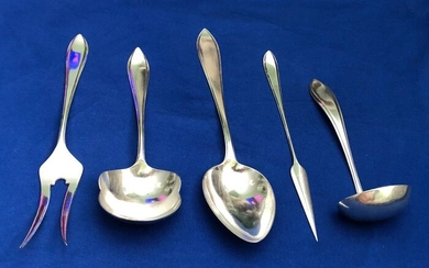 Cutlery set (5) - .833 silver - Netherlands - First half 20th century