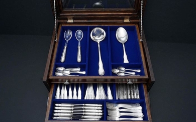 Cutlery set, 76- piece Full Cutlery Set (76) - .800 silver - Calegaro Luigi- Italy - 1934-1944