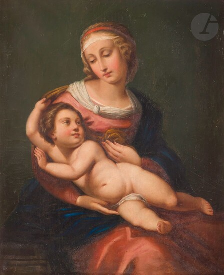 Dans le gôut de Raphaël Vierge à l’enfant... - Lot 25 - Ader