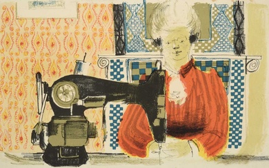 David Hockney OM, CH, RA (b.1937) "Woman with a Sewing...