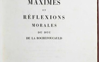 De La Rochefould FranÃ§ois, Maximes et reflexions