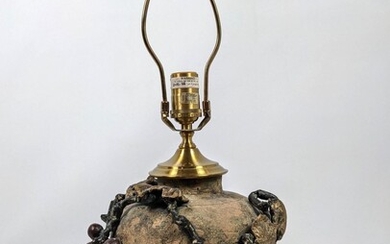 Decorator Bronze Table Lamp with Fruit.