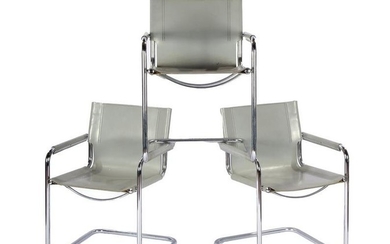 Design Marcel Breuer, 3 tubular frame chairs