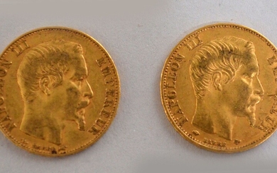 Deux pièces de 20 Francs or Napoléon III... - Lot 25 - Actéon - Compiègne Enchères