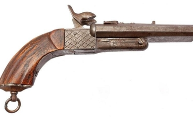 Double barrel 19th century pinfire pistol