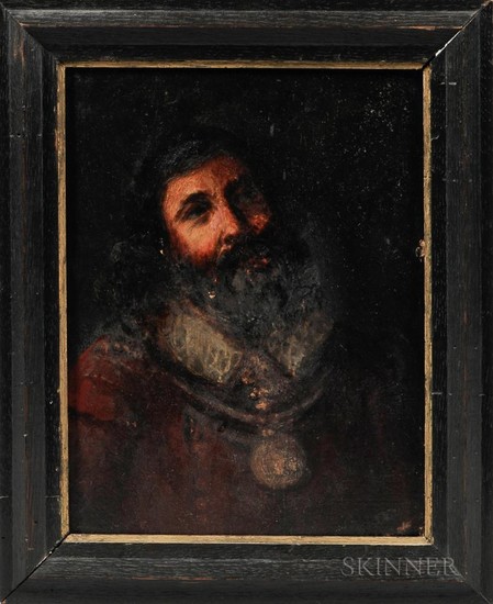 Dutch or Flemish School, 19th Century Bust-length Portrait of a Man in a Ruff