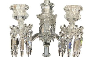 EXQUISITE 19TH CTY BACCARAT CRYSTAL CANDELABRA