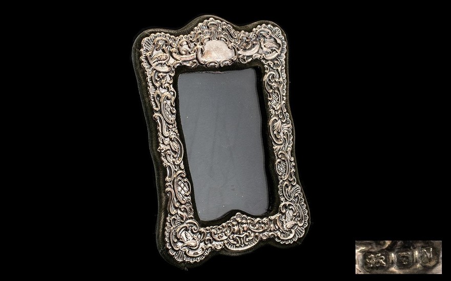 Edwardian Style Sterling Silver Ornate Photo Frame - with ve...