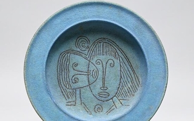 Edwin & Mary Scheier 'Conjoined Faces' Low Bowl