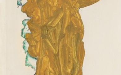 Egon Schiele Sich Entkleidendes Mädchen (Girl Undressing)