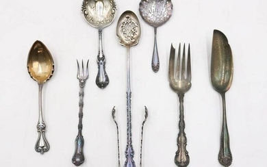 Eight Sterling Silver Flatware Serving Pieces