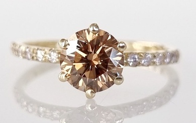 Engagement ring - 14 kt. Yellow gold - 1.32 tw. Diamond (Natural)