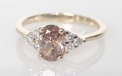 Engagement ring Yellow gold Diamond (Natural) - Diamond