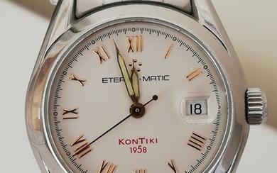 Eterna-Matic - Eterna Kontiki Automatic 1871.41 Steel 28mm Lady's Watch - 1871.47.41 - Women - 1990-1999