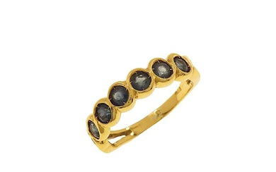 Eternity ring - 18 kt. Yellow gold - 1.00 tw. Sapphire