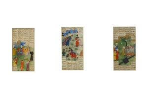 FIVE FOLIOS FROM THE SHAHNAMA Herat, Afghanistan, late