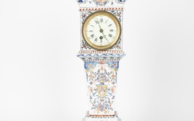 FRENCH FAIENCE MANTEL CLOCK, LATE 19TH CENTURY