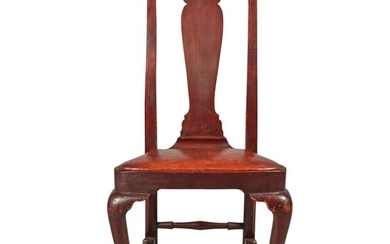 Fine and Rare Queen Anne Carved Walnut Compass-Seat Side Chair, Boston, Massachusetts, Circa 1760