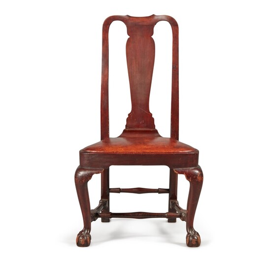 Fine and Rare Queen Anne Carved Walnut Compass-Seat Side Chair, Boston, Massachusetts, Circa 1760
