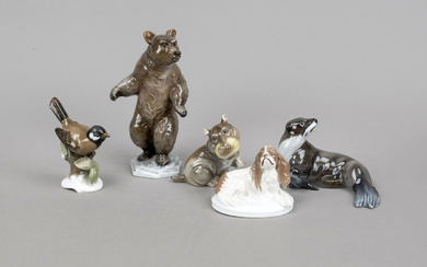 Five animal figurines, Rosenthal