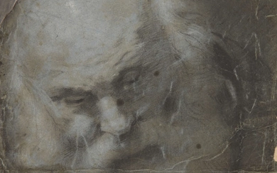 Follower of Bernardo Strozzi, Italian 1581-1644- Study of the head...