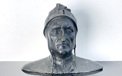 Fonderia G. Sommer Napoli - Bust, Dante - 22 cm - Bronze (patinated)