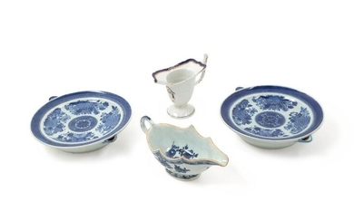 Four Chinese Blue and White Porcelain Export Articles