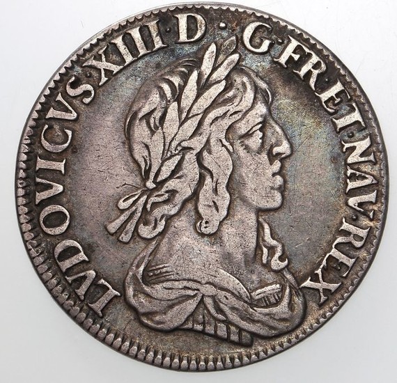 France - Louis XIII - 1/4 Ecu 1642-A (Paris) Rose - Silver