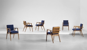 Franco Albini, Set of six early 'Luisa' armchairs, designed for the dining room of Casa F., Milan