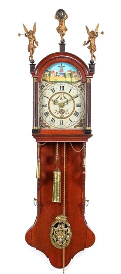 (-), Frisian tail clock with painted dial, in...