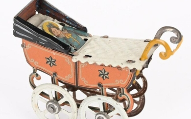 GERMAN PENNY TOY BABY CARRIAGE