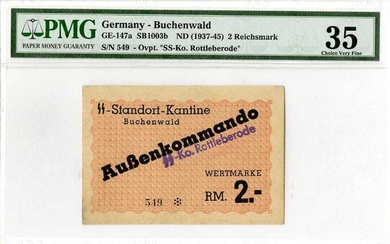 GERMAN WW2 BANKNOTE fr. BUCHENWALD KL KZ