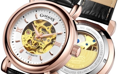 Gamages of London Watches - Limited Edition Hand Assembled Skeleton Automatic Rose - GA0004 - Men - 2011-present