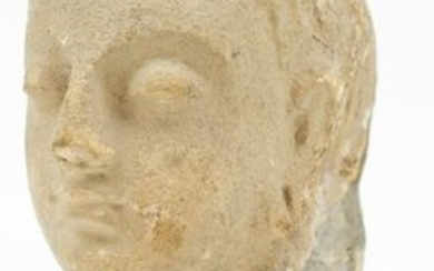 Gandhara Stucco Head of a Bodhisattva