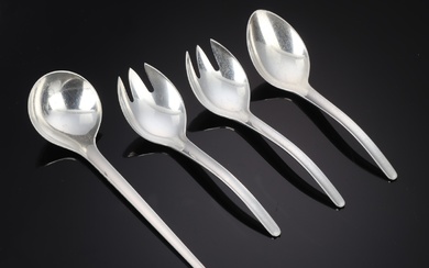 Georg Jensen. Contemporary sterling silver serving pieces (4)
