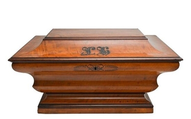 George IV Burl Satinwood Sarcophagus Chest.