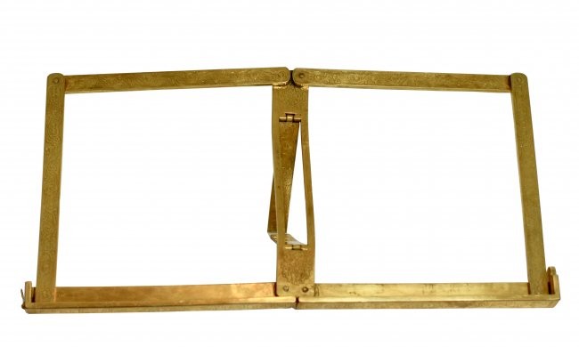 Gilt Bronze Folding Album Stand, Late Qing Dynasty