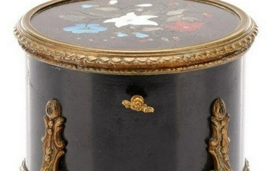 Giraudin a Paris pietradura & bronze jewelry box