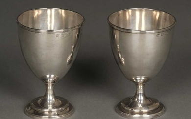 Goblets. Pair of George III silver goblets by William Pitts, London, 1788